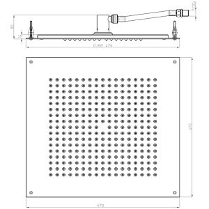 Верхний душ Bossini Dream Cube H38459.073 черный купить в интернет-магазине сантехники Sanbest