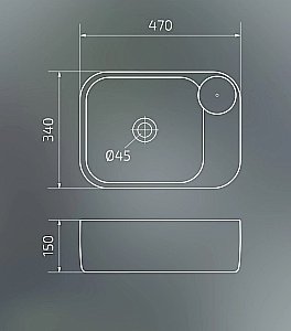 Раковина накладная Gid Creativo 47 N9266 51173 белая купить в интернет-магазине Sanbest
