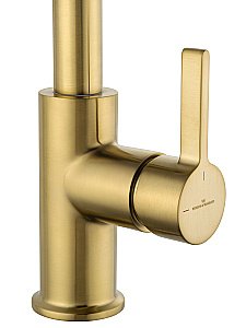 Смеситель для кухни c подключением фильтра WONZON & WOGHAND, Брашированное золото (WW-88458008-BG) купить в интернет-магазине сантехники Sanbest