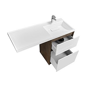 Тумба с раковиной Акватон Лондри 60 дуб кантри/белый для ванной в интернет-магазине Sanbest