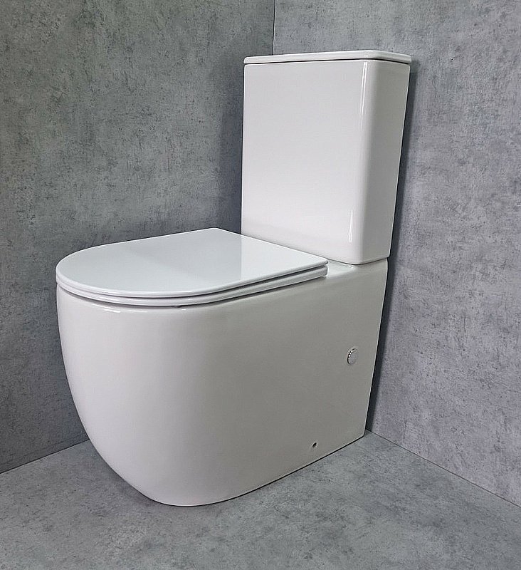 Унитаз напольный CeramaLux TR2176 белый, с бачком, с крышкой микролифт, слив торнадо купить в интернет-магазине Sanbest