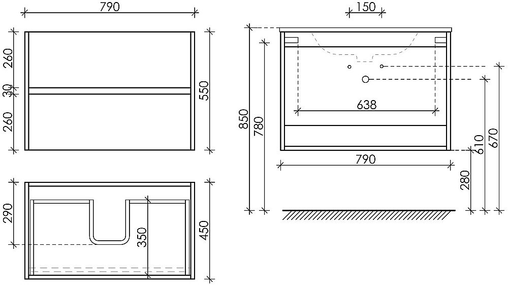 Тумба с раковиной Sancos Urban UR80EG дуб галифакс для ванной в интернет-магазине Sanbest