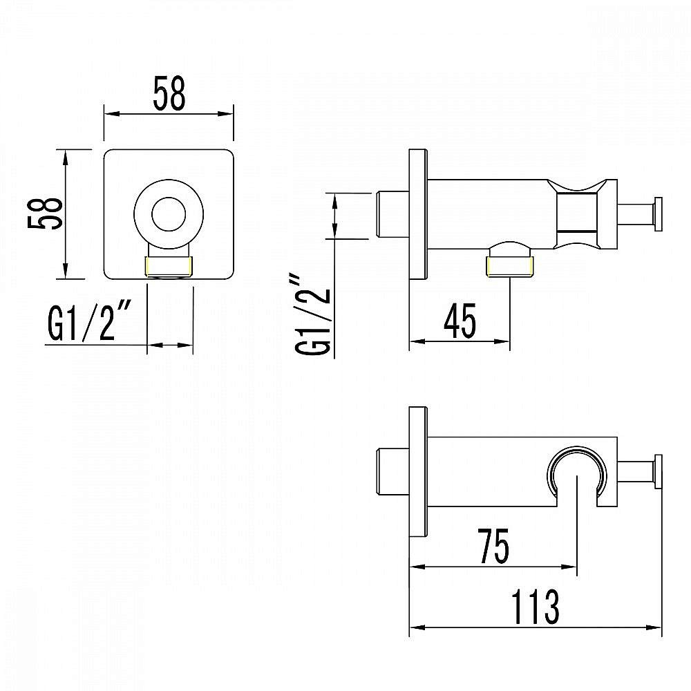 Подключение для душевого шланга Lemark LM7885C купить в интернет-магазине сантехники Sanbest