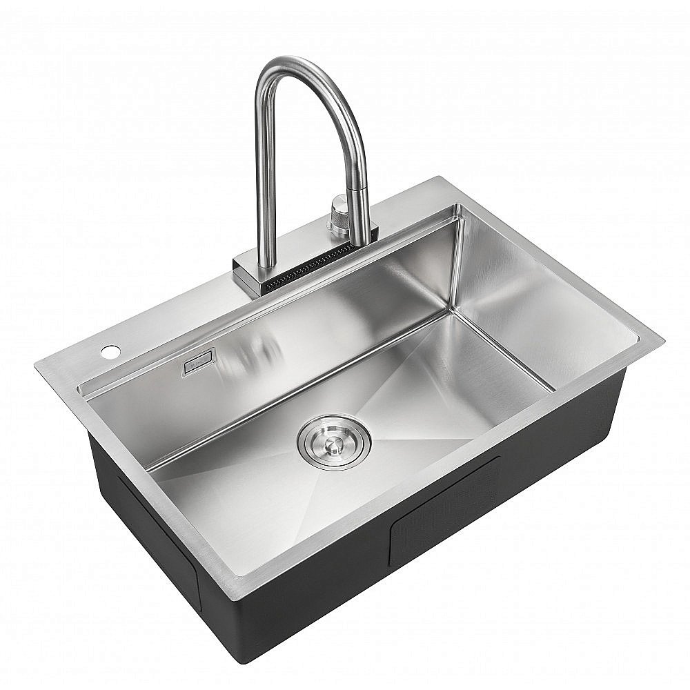 Мойка кухонная Milacio Denia 75 Steel MC.77420 нержавеющая сталь купить в интернет-магазине сантехники Sanbest