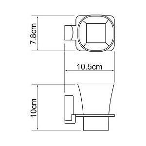 Стакан для зубных щеток WasserKRAFT Leine K-5028WHITE купить в интернет-магазине сантехники Sanbest