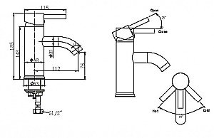 Смеситель для раковины Bravat SLIM F1332366CP-RUS купить в интернет-магазине сантехники Sanbest