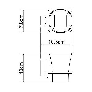 Стакан для зубных щеток WasserKRAFT Leine K-5028WHITE купить в интернет-магазине сантехники Sanbest