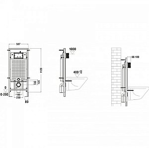 Унитаз подвесной WeltWasser MARBERG 507 + ROTBACH 004 GLWT + MAR 507 RD белый глянцевый, безободковый, с крышкой микролифт, с инсталляцией и кнопкой хром купить в интернет-магазине Sanbest