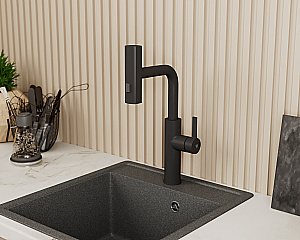 Смеситель для кухни Rush Tinos TI3732-18Black черный матовый купить в интернет-магазине сантехники Sanbest