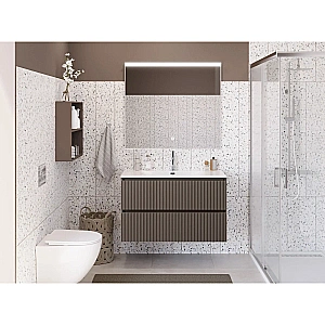 Тумба с раковиной BelBagno UNO-MINI 100 бежевая матовая для ванной в интернет-магазине Sanbest