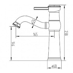 Смеситель для раковины ZORG Antic A 311U-BR купить в интернет-магазине сантехники Sanbest