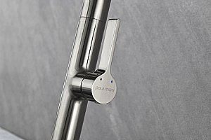 Смеситель для кухни Paulmark Barrel Ba214029-BS брашированная нержавеющая сталь купить в интернет-магазине сантехники Sanbest