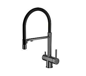 Смеситель для кухни Good Door KITCHEN-B СМ00055 оружейная сталь купить в интернет-магазине сантехники Sanbest