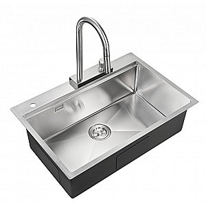 Мойка кухонная Milacio Denia 75 Steel MC.77420 нержавеющая сталь купить в интернет-магазине сантехники Sanbest