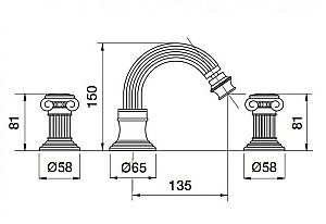 Смеситель для биде Cezares OLIMP-BBS2-03/24-Sw золото купить в интернет-магазине сантехники Sanbest