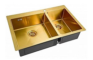 Мойка для кухни ZORG Inox PVD SZR-78-2-51 BRONZE купить в интернет-магазине сантехники Sanbest
