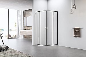 Душевой уголок Alex Baitler 90х90 RIO1390B1 стекло прозрачное/профиль черный матовый купить в интернет-магазине Sanbest