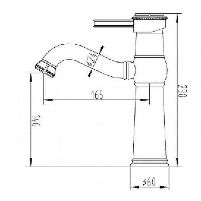 Смеситель для раковины ZORG Antic A 311U-BR купить в интернет-магазине сантехники Sanbest