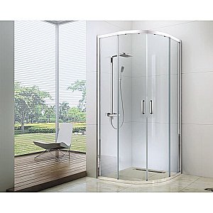 Душевой уголок Berges SOLO R 061120 100х100 стекло прозрачное/профиль хром купить в интернет-магазине Sanbest