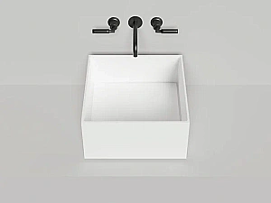 Раковина накладная Salini ARMONIA SQUARE 02 S-Sense 130512G 45 белая купить в интернет-магазине Sanbest