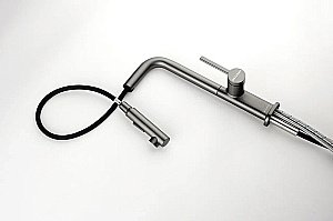 Смеситель для кухни Paulmark Neo Ne214419-GM вороненая сталь купить в интернет-магазине сантехники Sanbest