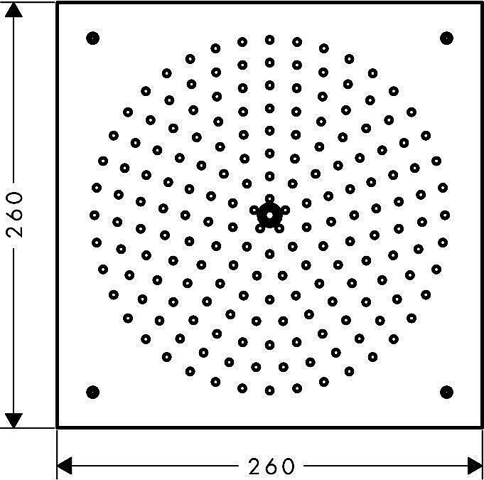 Верхний душ Hansgrohe RD Air 1 jet 260 26472000 купить в интернет-магазине сантехники Sanbest