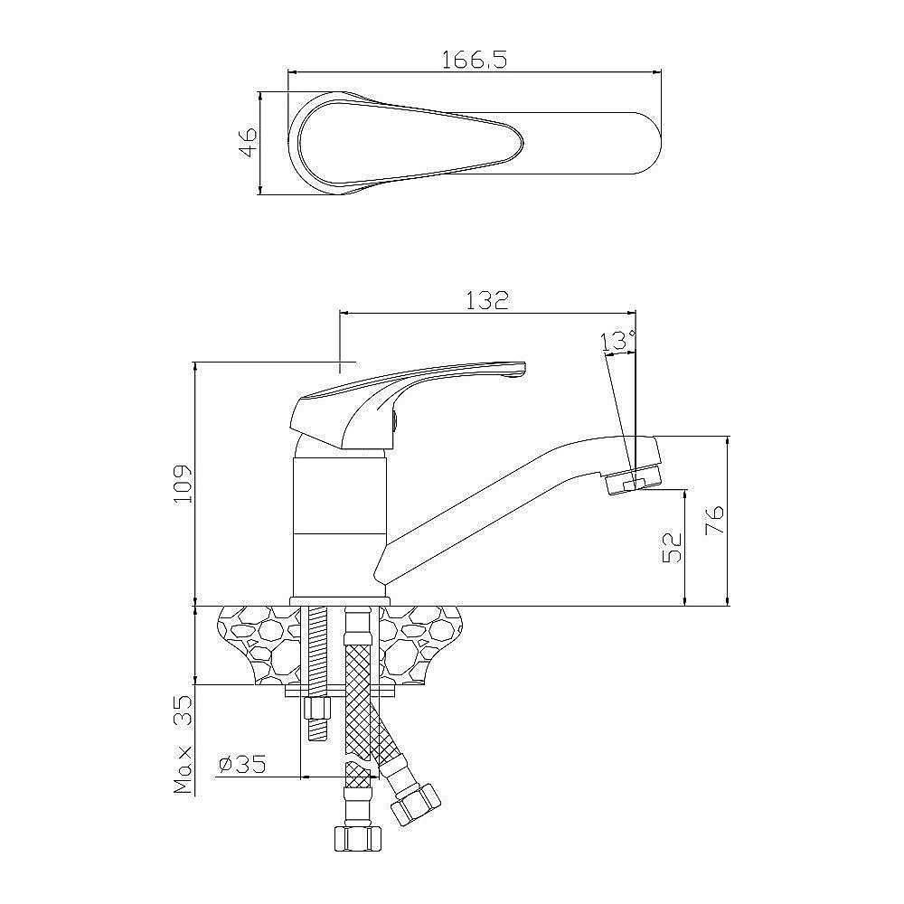 Смеситель для раковины Olive's Avila 02110AV купить в интернет-магазине сантехники Sanbest
