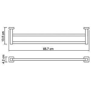 Полотенцедержатель WasserKRAFT Lippe K-6540 купить в интернет-магазине сантехники Sanbest