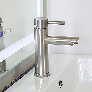 Смеситель для раковины Melana Tondo 610101 сатин купить в интернет-магазине сантехники Sanbest