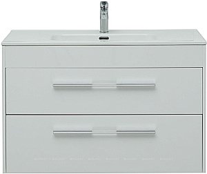 Тумба с раковиной Aquanet Августа 277509 100 белый для ванной в интернет-магазине Sanbest