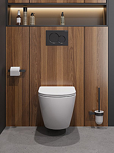 Унитаз подвесной Cezares STYLUS-TOR 2.0 CZR-546-TH-TOR/SC белый, безободковый, с крышкой микролифт, слив торнадо купить в интернет-магазине Sanbest