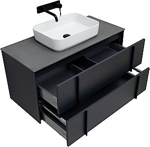 Тумба с раковиной Allen Brau Reality 100 1.32007.AM антрацит матовый для ванной в интернет-магазине Sanbest