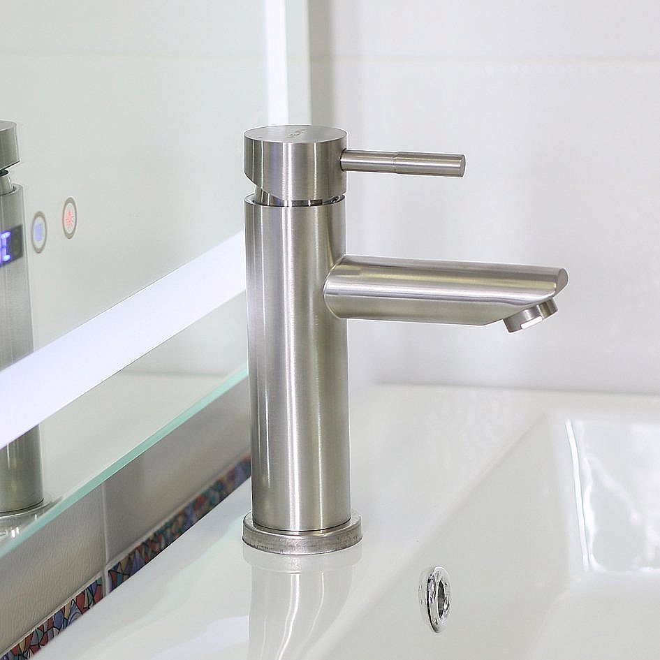 Смеситель для раковины Melana Tondo 610101 сатин купить в интернет-магазине сантехники Sanbest