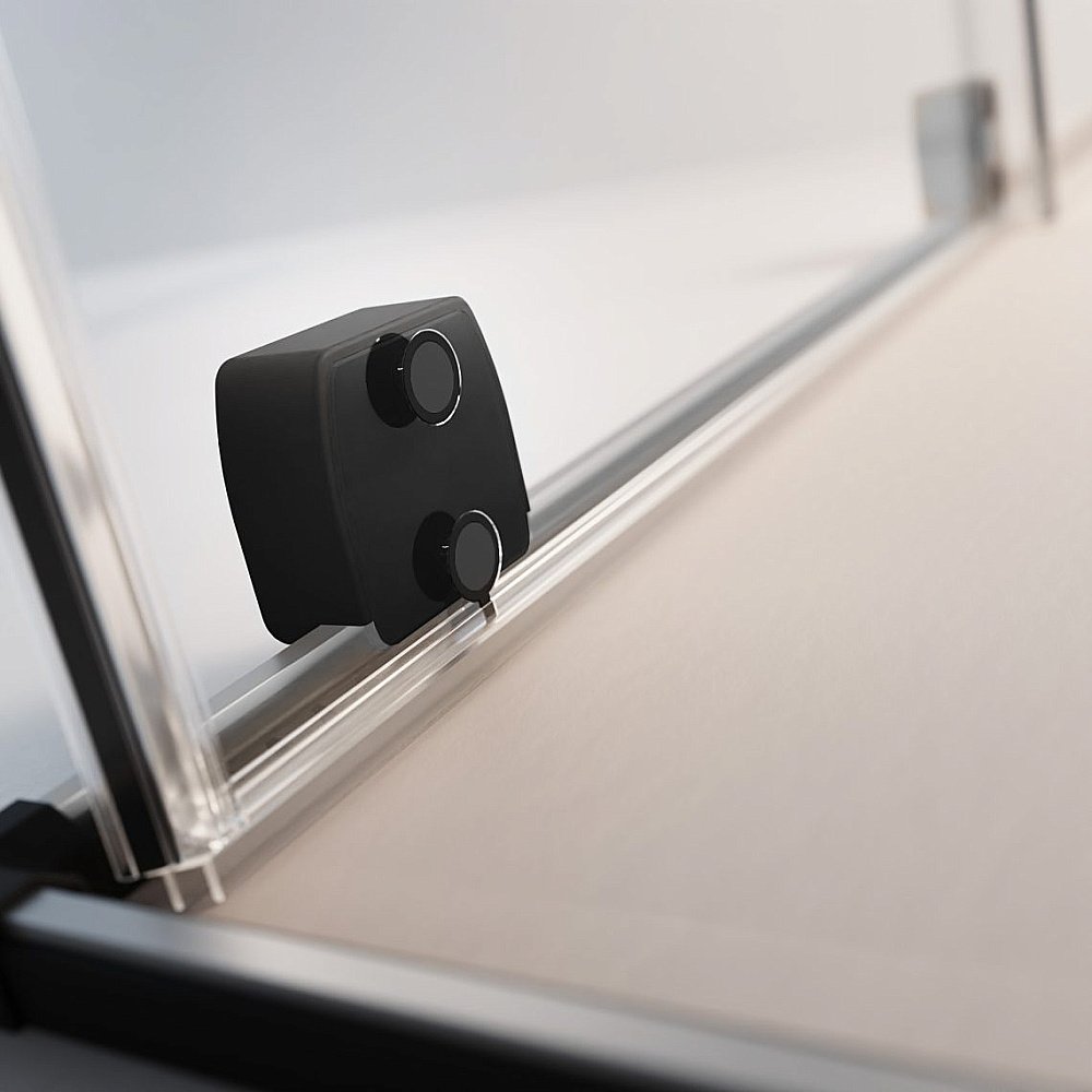 Шторка для ванны Radaway Furo Black PND II 100 стекло прозрачное/профиль черный матовый купить в интернет-магазине Sanbest