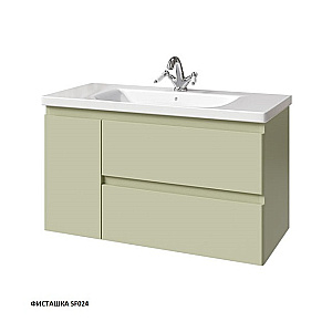 Тумба с раковиной Caprigo Forte 100 два ящика, одна дверь слева, цвет на выбор для ванной в интернет-магазине Sanbest