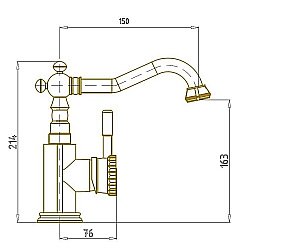 Смеситель для раковины Bronze De Luxe WINDSOR 21788 купить в интернет-магазине сантехники Sanbest