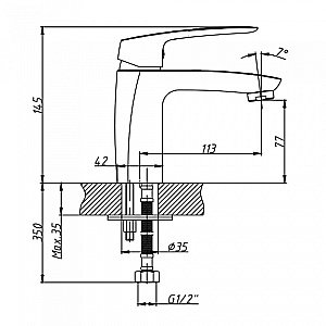 Смеситель для раковины Orange Sonic M08-021cr хром купить в интернет-магазине сантехники Sanbest