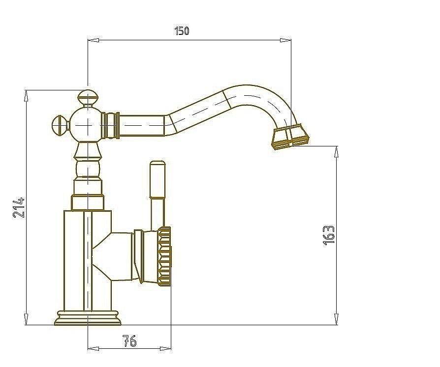 Смеситель для раковины Bronze De Luxe WINDSOR 21788 купить в интернет-магазине сантехники Sanbest