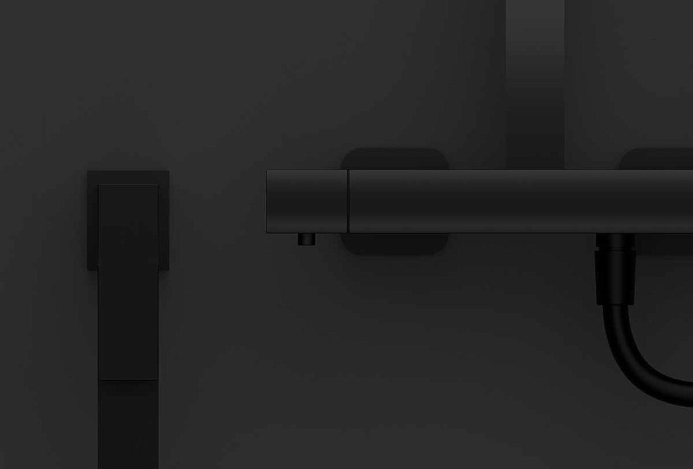 Душевая система Vincea Next VSFS-1N0TMB черная матовая купить в интернет-магазине сантехники Sanbest