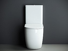 Унитаз напольный Ceramica Nova MIA CN1801 безободковый, с бачком, с крышкой микролифт купить в интернет-магазине Sanbest