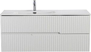 Тумба с раковиной Cezares DUET-N 120 DUET-N-1200-2C-SO-BL белая глянцевая левая/правая для ванной в интернет-магазине Sanbest