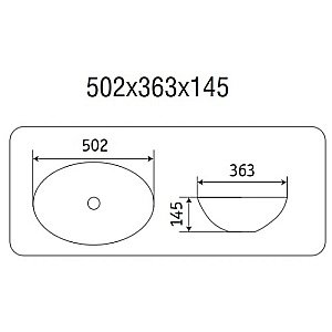 Раковина накладная CeramaLux N 50 78590B черная купить в интернет-магазине Sanbest