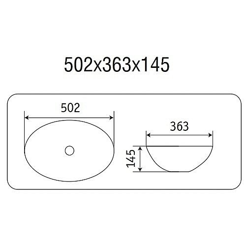 Раковина накладная CeramaLux N 50 78590B черная купить в интернет-магазине Sanbest