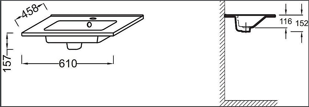 Раковина Jacob Delafon OLA 61 EXS112-00 белая купить в интернет-магазине Sanbest