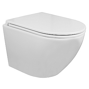 Унитаз подвесной Azario Grado AZ-0046N белый, безободковый, с крышкой микролифт купить в интернет-магазине Sanbest