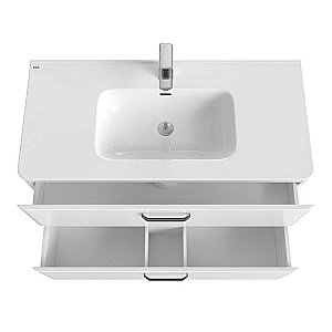 Тумба с раковиной Iddis Brick BRI10WFi95K 100 белая для ванной в интернет-магазине Sanbest