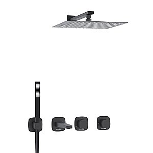 Душевая система WasserKRAFT Nuthe 9100 SET2850 черный Soft-touch матовый купить в интернет-магазине сантехники Sanbest