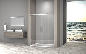 Душевая дверь Good Door Galaxy New 160 WTW-TD-160-C-CH ГЛ00043 стекло прозрачное/профиль хром купить в интернет-магазине Sanbest