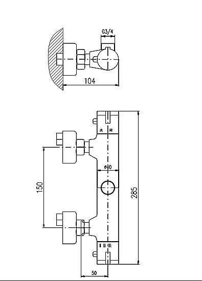 Смеситель для душа Rav-Slezak TRM81.5CMAT черный матовый купить в интернет-магазине сантехники Sanbest