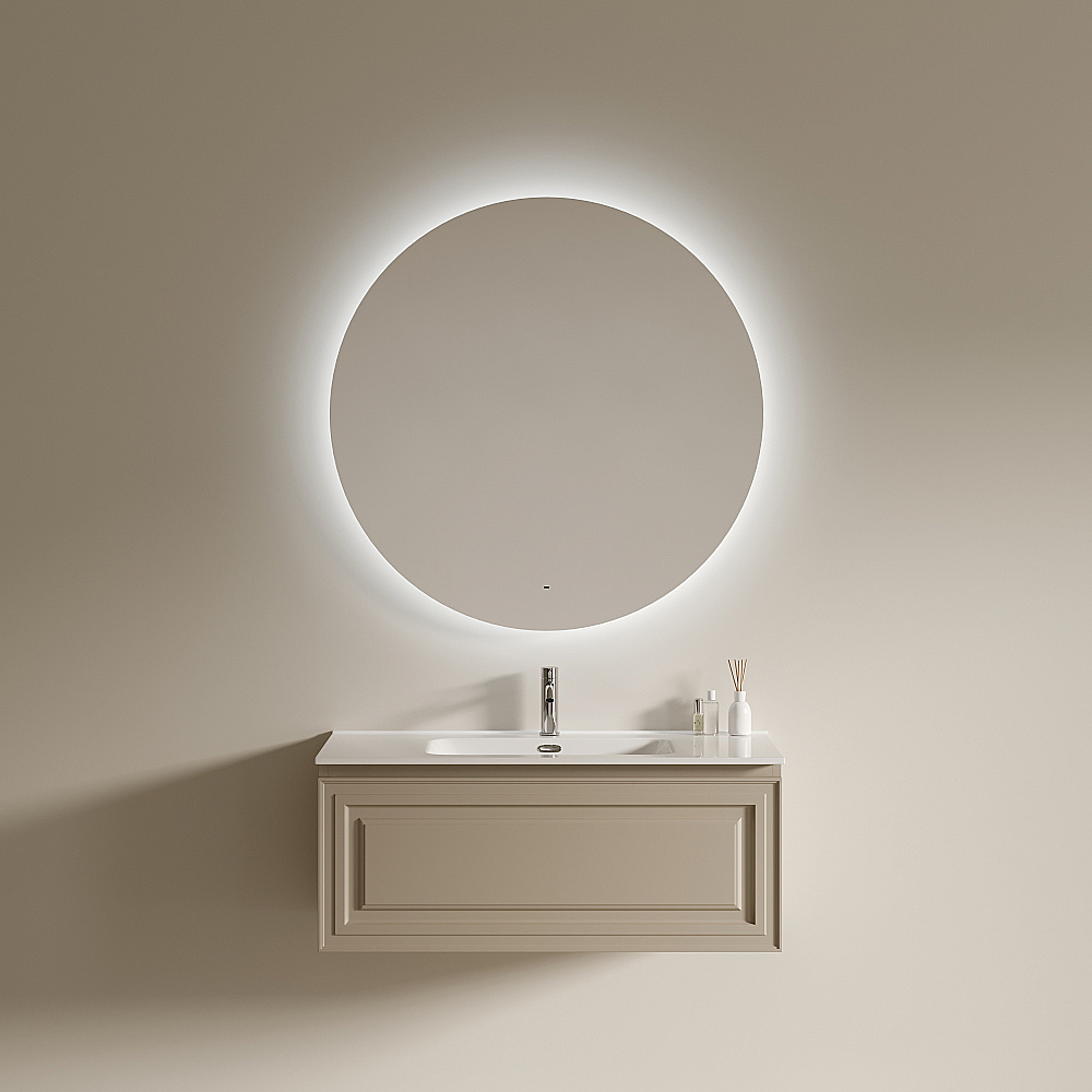 Зеркало с подсветкой Sancos Sfera 2.0 SF2.900 90х90 в ванную от интернет-магазине сантехники Sanbest